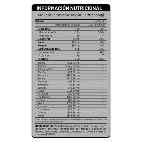 BigM Universe Nutrition - Chocolate (2 kg)