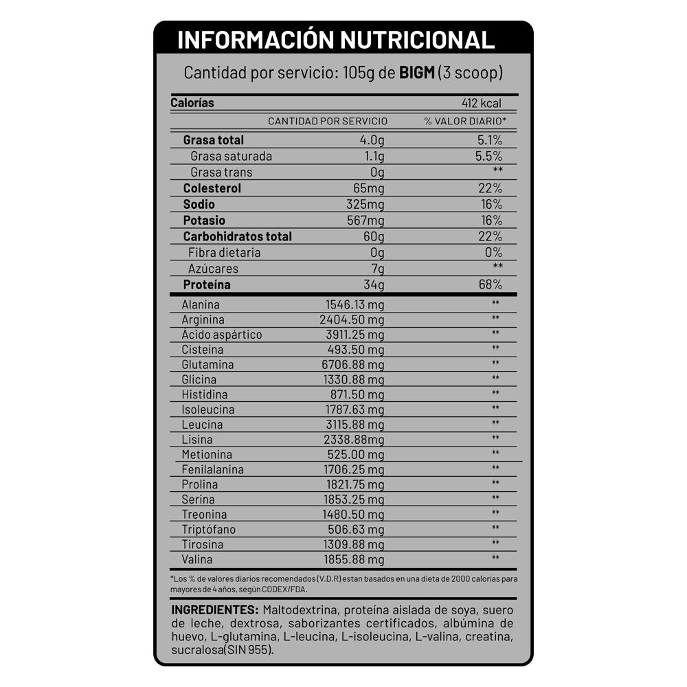 BigM Universe Nutrition - Caja de 10 Unidades / Sabor Chocolate (50 g c/u)