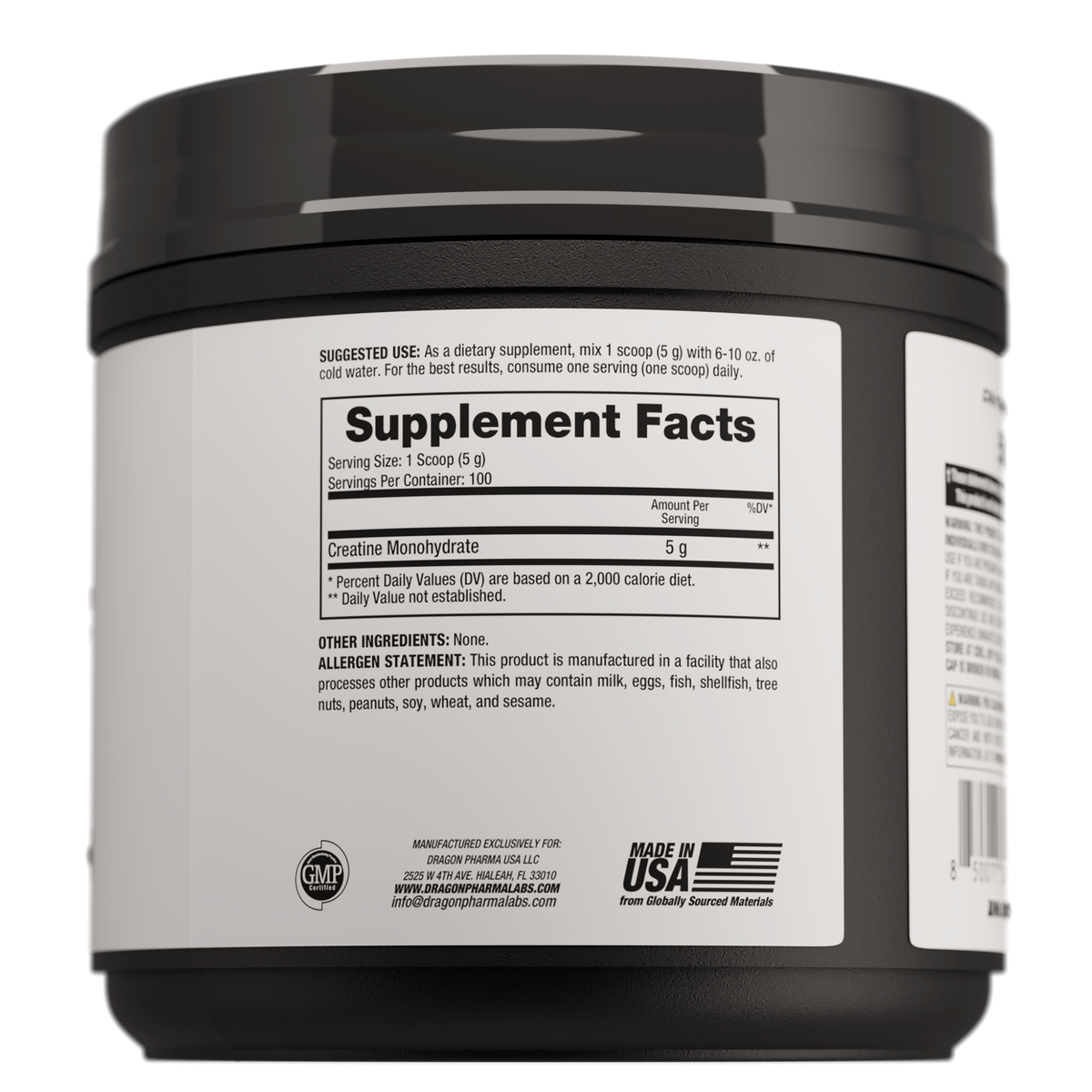Creatina Monohidratada Dragon Pharma - 500g