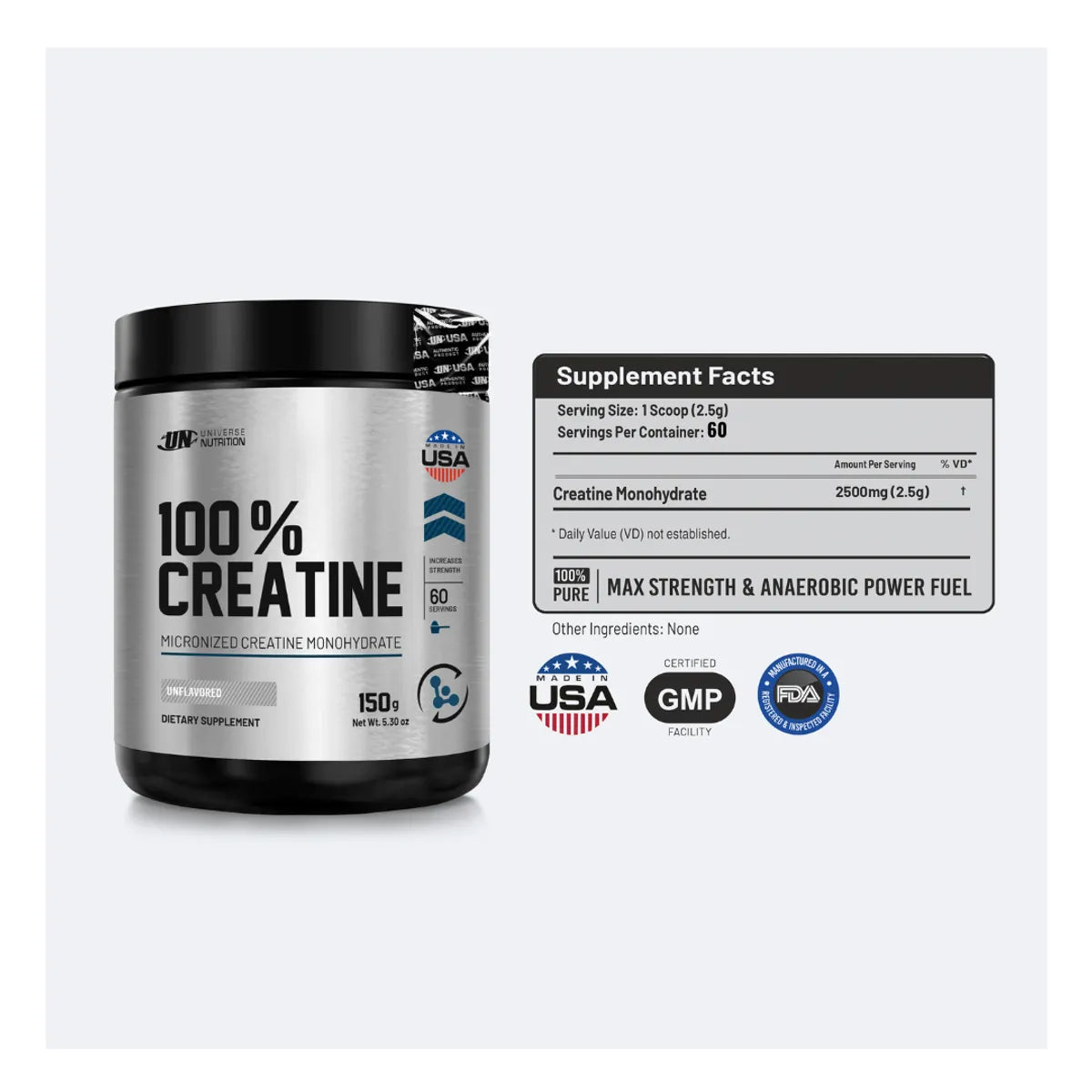Creatina Monohidratada Universe Nutrition - 150 g